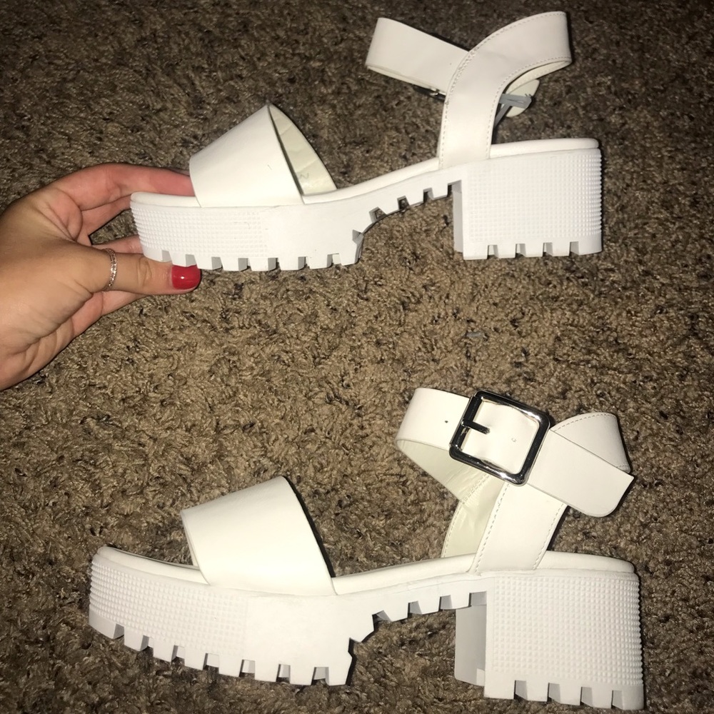 White block sandals